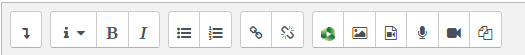 Image of Moodle text editor buttons top