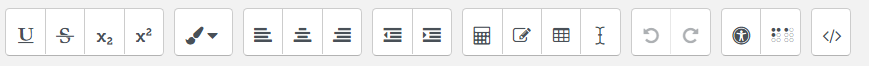 Image of Moodle text editor lower row of buttons