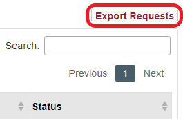 The Export Requests button